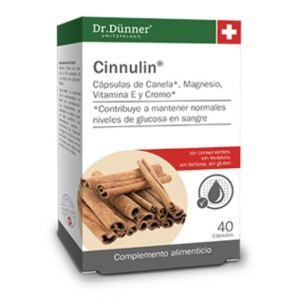 CINNULIN CANELA C/MAG.,VIT.E Y CROMO 40 CAPSULAS - Centro Dietético Escaleritas